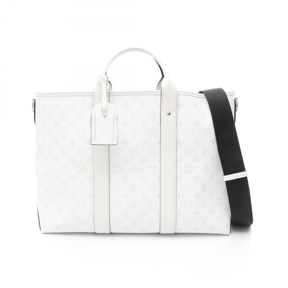 Louis Vuitton Weekend Tote NM Bag Canvas Leather Taigarama White